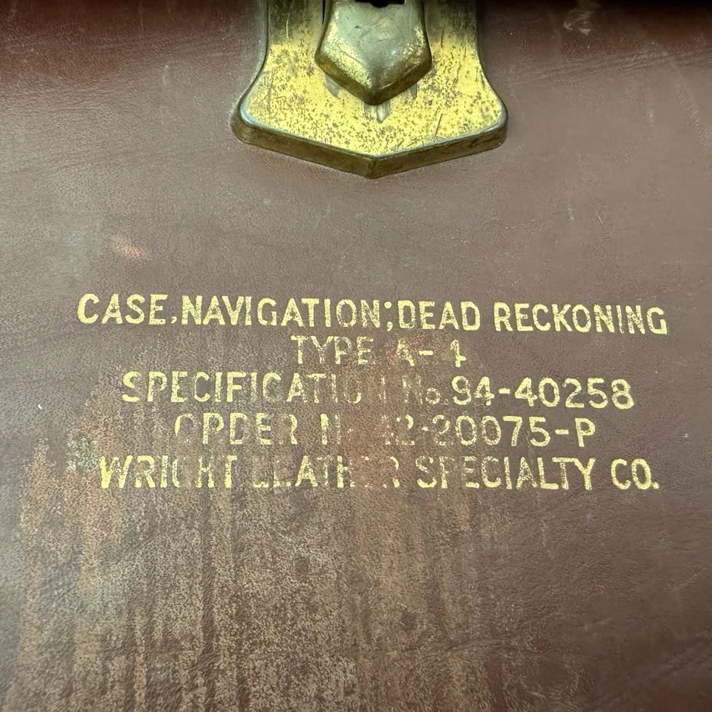 Case Navigation DEAD RECKONING type A-4 vintage Wright Leather WWII briefcase
